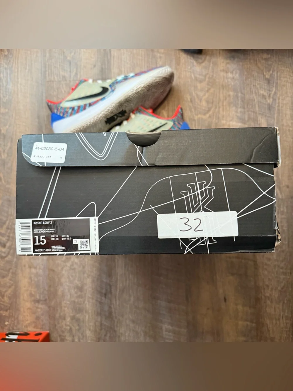 Nike Kyrie Low 2 Multi-Color Irving Men’s Size 15 Sneakers Shoes AV6337-400